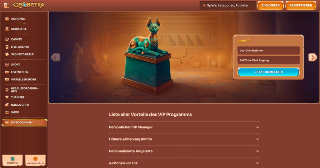 Cleobetra Casino VIP