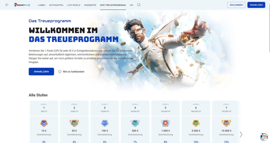 Rocketspin Treueprogramm