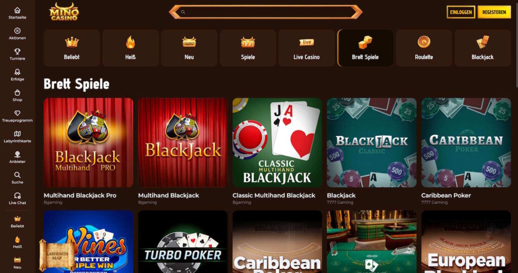 MinoCasino Tischspiele