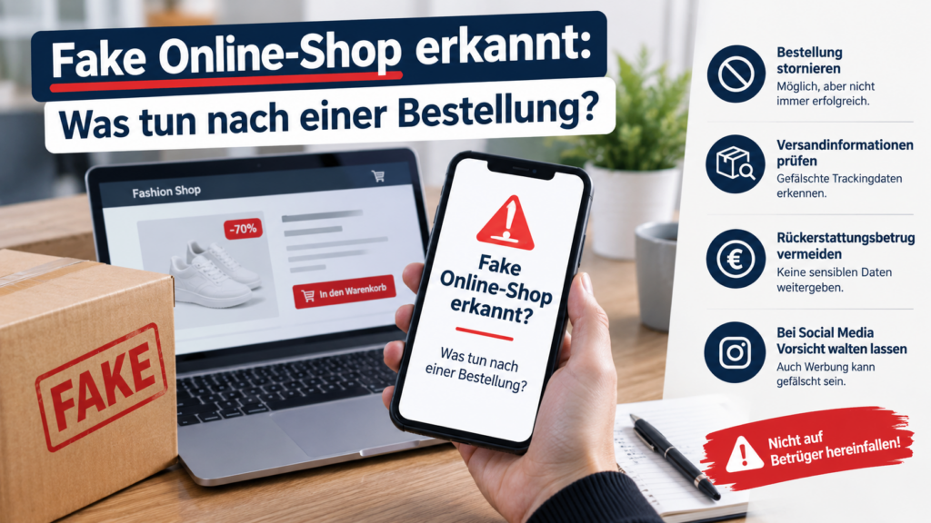 Fake Online-Shop erkennen: Was tun nach einer Bestellung? 1 Fake Online-Shop erkannt